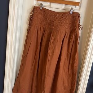 Elegant Orange Brown Skirt